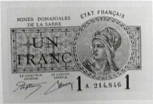 1 franc Mines domaniales de la Sarre type 1920