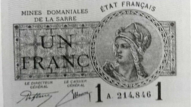 1 franc Mines domaniales de la Sarre type 1920