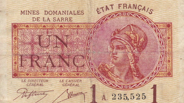 1 franc Mines domaniales de la Sarre type 1920