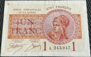 1 franc Mines domaniales de la Sarre type 1920