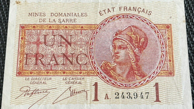 1 franc Mines domaniales de la Sarre type 1920