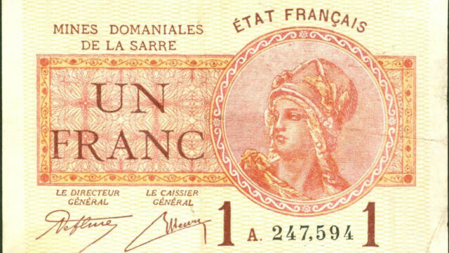 1 franc Mines domaniales de la Sarre type 1920