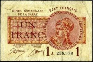 1 franc Mines domaniales de la Sarre type 1920