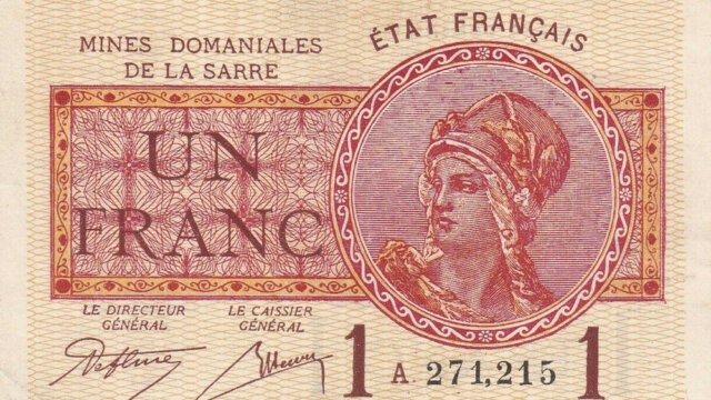 1 franc Mines domaniales de la Sarre type 1920