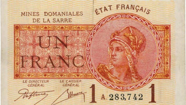 1 franc Mines domaniales de la Sarre type 1920