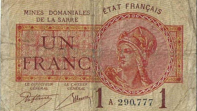 1 franc Mines domaniales de la Sarre type 1920