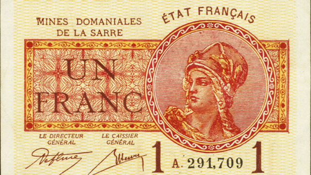 1 franc Mines domaniales de la Sarre type 1920