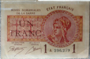 1 franc Mines domaniales de la Sarre type 1920