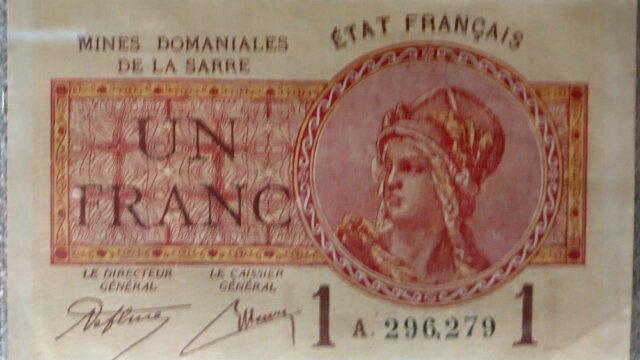 1 franc Mines domaniales de la Sarre type 1920