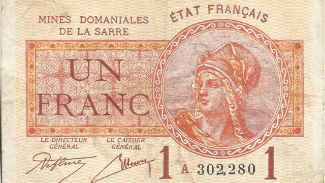 1 franc Mines domaniales de la Sarre type 1920