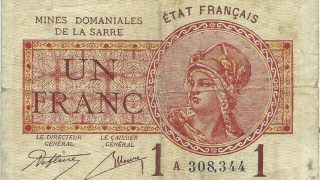 1 franc Mines domaniales de la Sarre type 1920