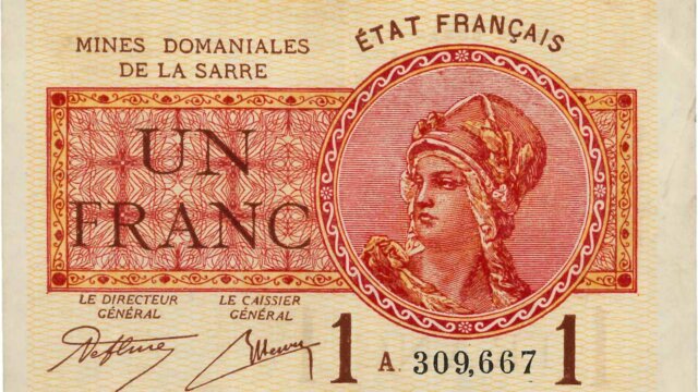 1 franc Mines domaniales de la Sarre type 1920