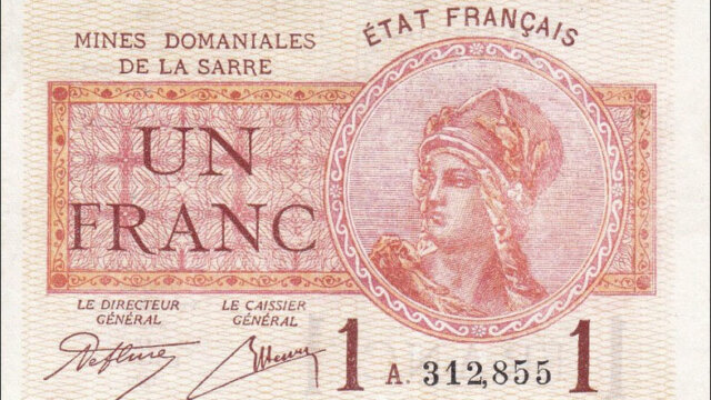 1 franc Mines domaniales de la Sarre type 1920