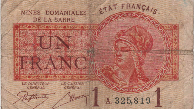 1 franc Mines domaniales de la Sarre type 1920