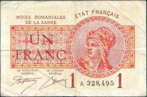 1 franc Mines domaniales de la Sarre type 1920