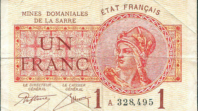 1 franc Mines domaniales de la Sarre type 1920