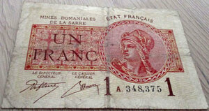 1 franc Mines domaniales de la Sarre type 1920