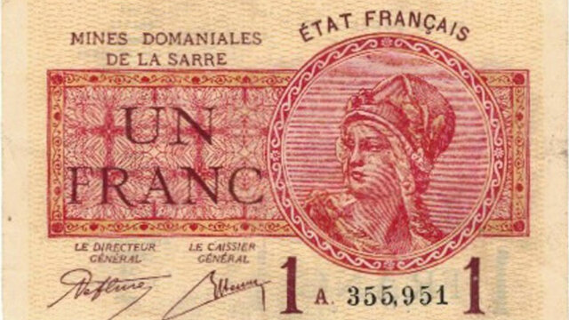 1 franc Mines domaniales de la Sarre type 1920