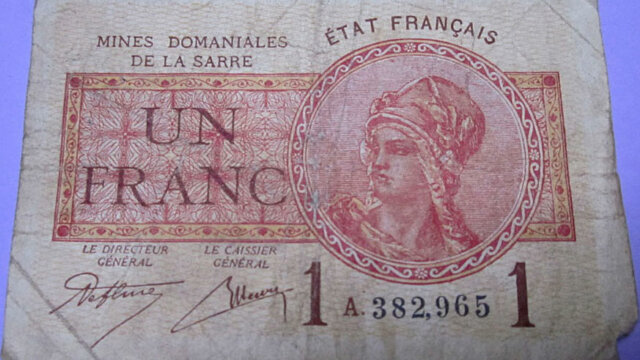 1 franc Mines domaniales de la Sarre type 1920