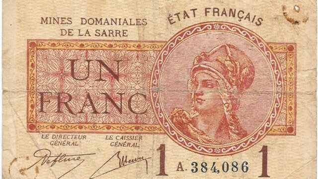 1 franc Mines domaniales de la Sarre type 1920