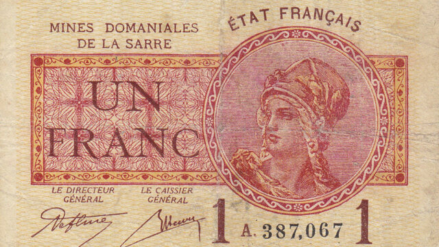 1 franc Mines domaniales de la Sarre type 1920