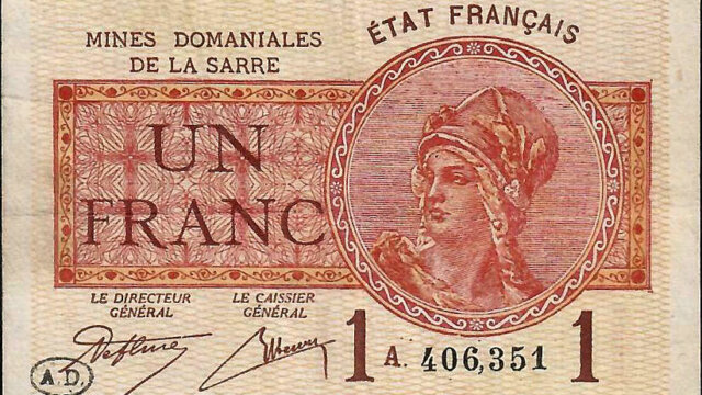 1 franc Mines domaniales de la Sarre type 1920