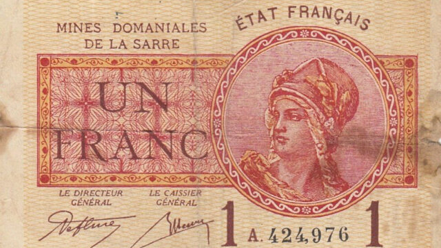 1 franc Mines domaniales de la Sarre type 1920