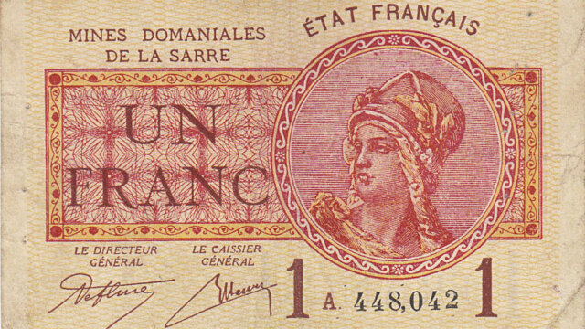 1 franc Mines domaniales de la Sarre type 1920