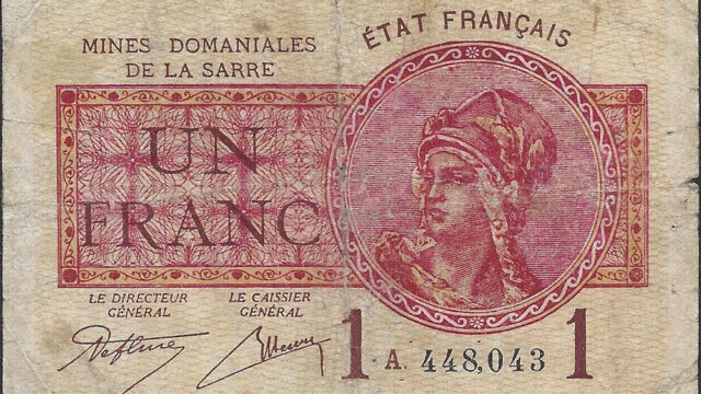 1 franc Mines domaniales de la Sarre type 1920