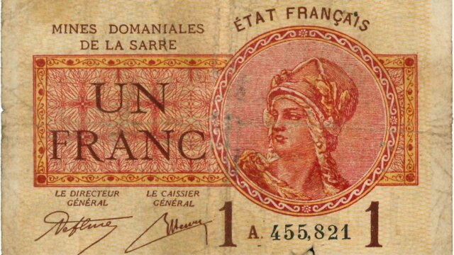 1 franc Mines domaniales de la Sarre type 1920