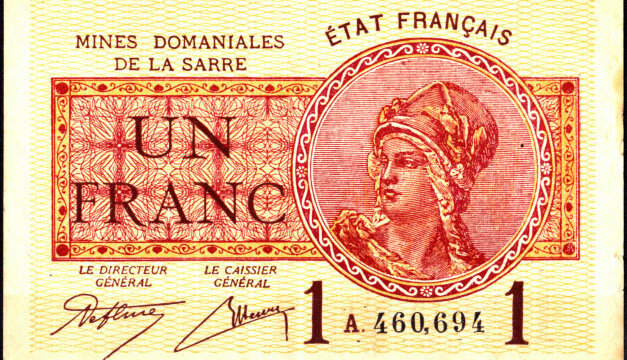 1 franc Mines domaniales de la Sarre type 1920