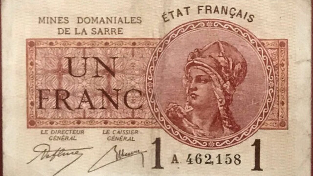 1 franc Mines domaniales de la Sarre type 1920