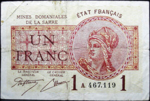 1 franc Mines domaniales de la Sarre type 1920