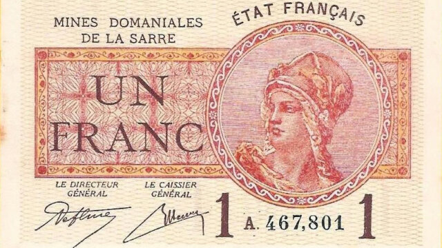 1 franc Mines domaniales de la Sarre type 1920