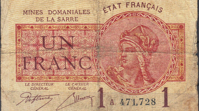 1 franc Mines domaniales de la Sarre type 1920