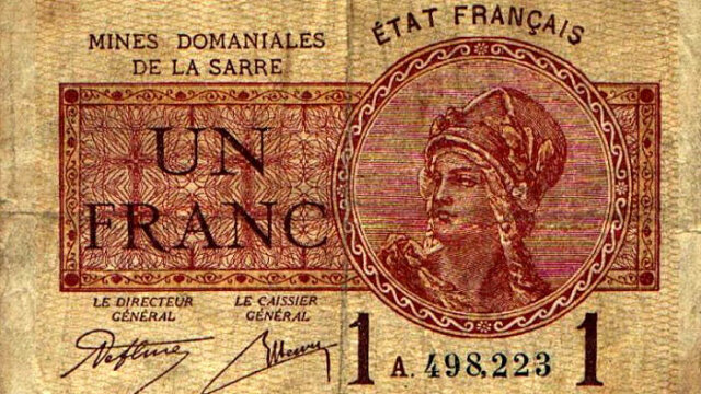 1 franc Mines domaniales de la Sarre type 1920