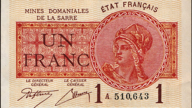 1 franc Mines domaniales de la Sarre type 1920