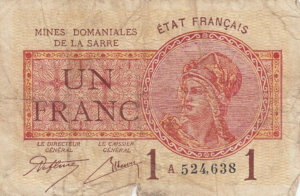 1 franc Mines domaniales de la Sarre type 1920