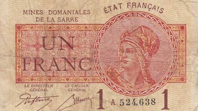 1 franc Mines domaniales de la Sarre type 1920