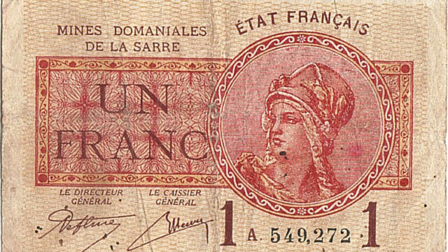 1 franc Mines domaniales de la Sarre type 1920