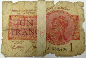 1 franc Mines domaniales de la Sarre type 1920