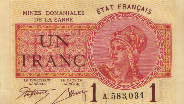 1 franc Mines domaniales de la Sarre type 1920