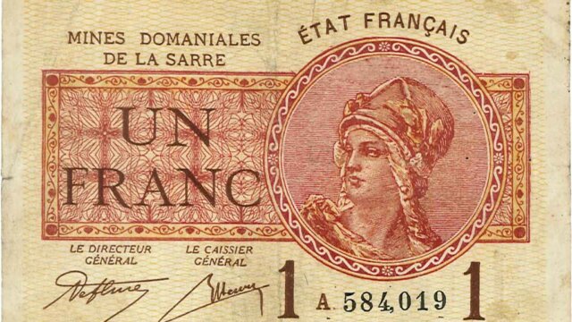 1 franc Mines domaniales de la Sarre type 1920