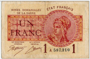 1 franc Mines domaniales de la Sarre type 1920