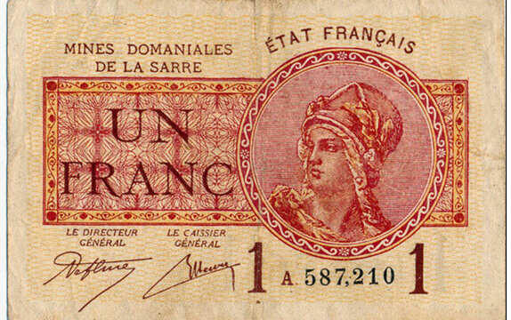 1 franc Mines domaniales de la Sarre type 1920