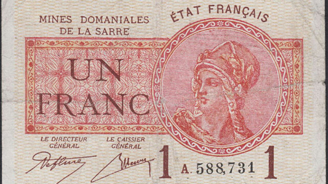 1 franc Mines domaniales de la Sarre type 1920