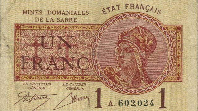 1 franc Mines domaniales de la Sarre type 1920