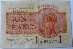 1 franc Mines domaniales de la Sarre type 1920