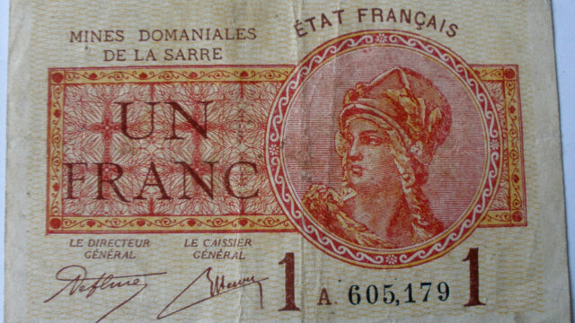 1 franc Mines domaniales de la Sarre type 1920