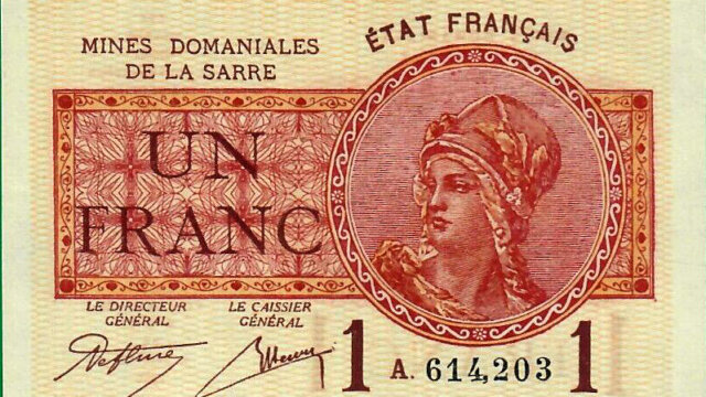 1 franc Mines domaniales de la Sarre type 1920